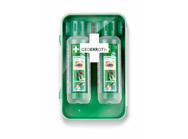 Cederroth Øyeskylle Kabinett Inkludert 2 x 500 ml Øyeskylle