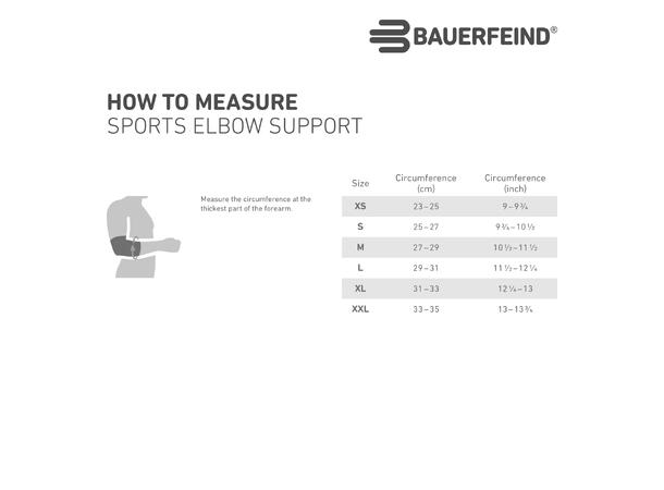 Bauerfeind Sports Elbow Support Sort, X-Small 