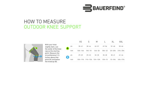 Bauerfeind Outdoor Knee Support X-Small