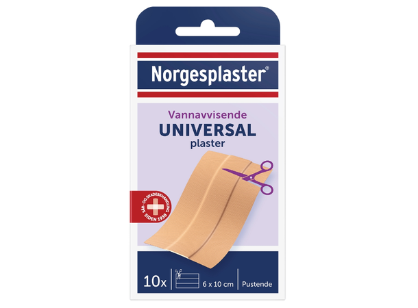 Norgesplaster Universal Plaster 10 stk a 6 x 10 cm