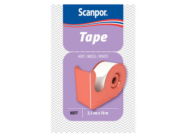 Scanpor Tape Hvit 2,5 cm x 10 m