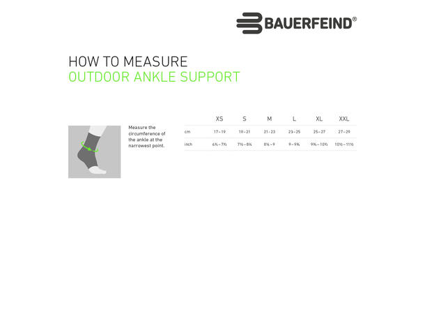 Bauerfeind Outdoor Ankle Support X-Small