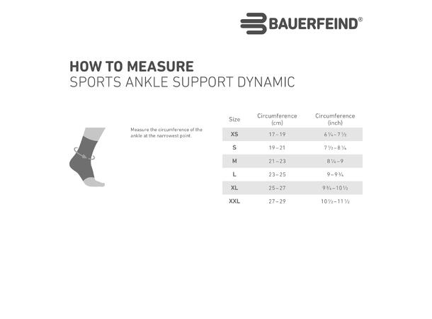 Bauerfeind Sports Ankle Support Dynamic Rivera, X-Small 