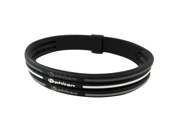 Phiten Rakuwa Armbånd 3 Line Sort 17 cm