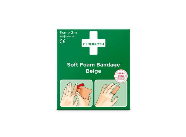 Cederroth Soft Foam Bandage Beige 6 cm x 2 m