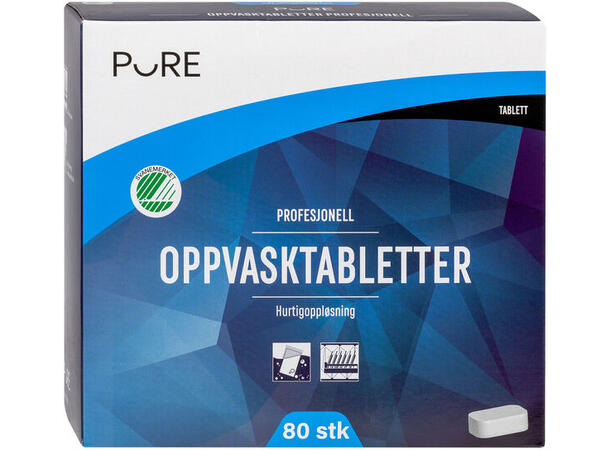 Pure Oppvasktabletter 80 stk. Til oppvaskmaskin