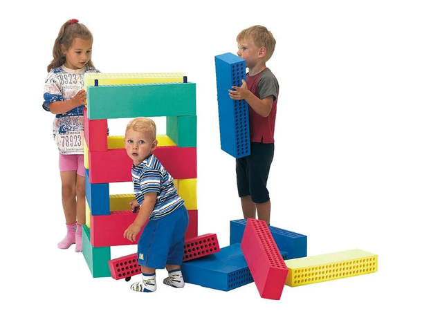 Skumblokker BlockX 20 stk - Fire farger