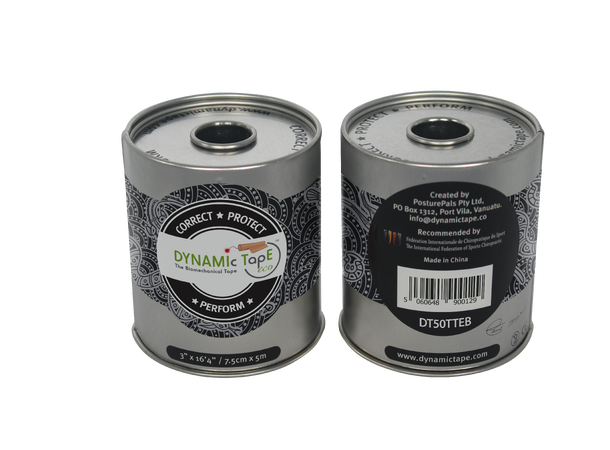 Dynamic Tape ECO 5 cm grey/black tatoo 5 cm x 5 m