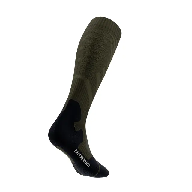 Bauerfeind Outdoor Merino Comp Socks Herre, Moss Green, Str. 42-45 Small 
