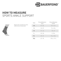 Bauerfeind Sports Ankle Support Sort H&#248;yre, Small