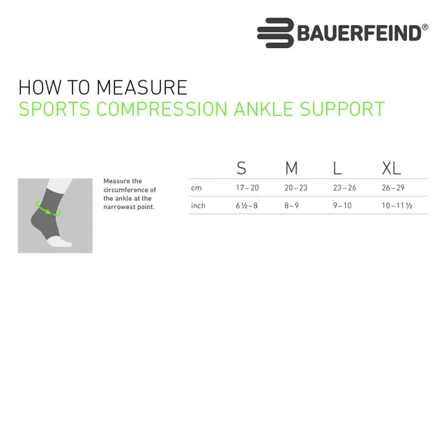 Bauerfeind Sports Comp Ankle Support Sort, Small 
