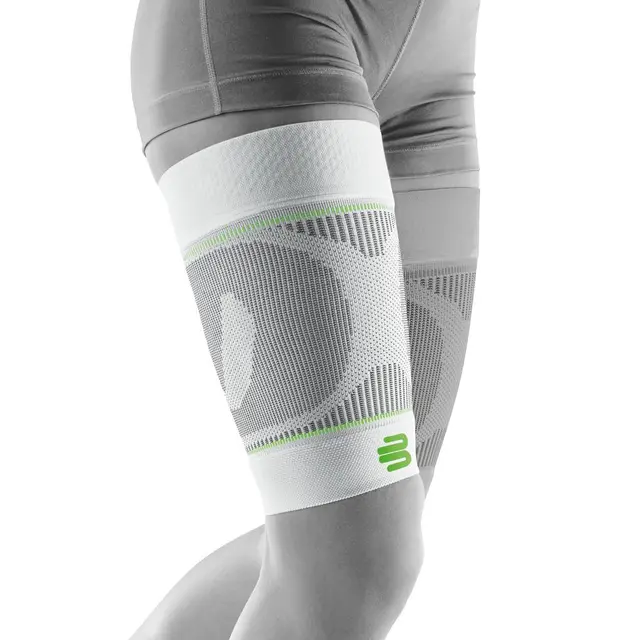 Bauerfeind Sports Comp Sleeves Lår Hvit, Small, Kort 