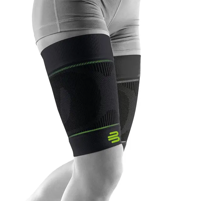 Bauerfeind Sports Comp Sleeves Lår Sort, Large, Lang 