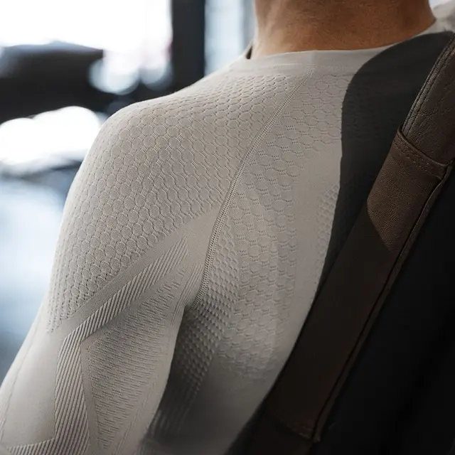 Bauerfeind Sports Comp Shirt Kort Herre Sølvgrå Str. S 
