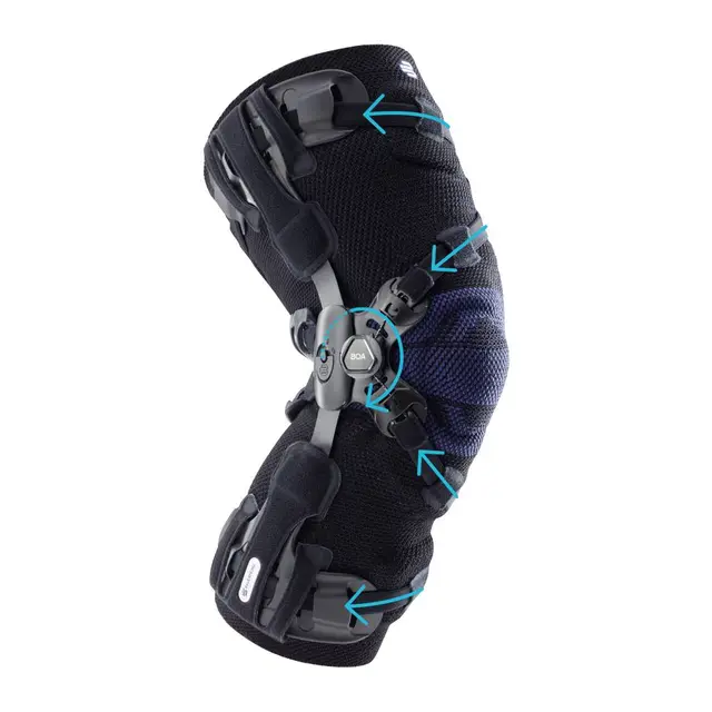 Bauerfeind GenuTrain OA Str. 1 Høyre Medial / Venstre Lateral | Sort 