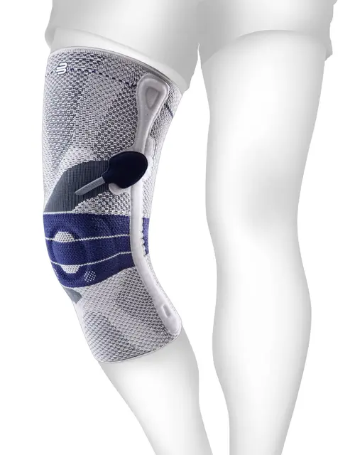 Bauerfeind GenuTrain P3 m/ Silikonbånd Titan Høyre Str. 1 