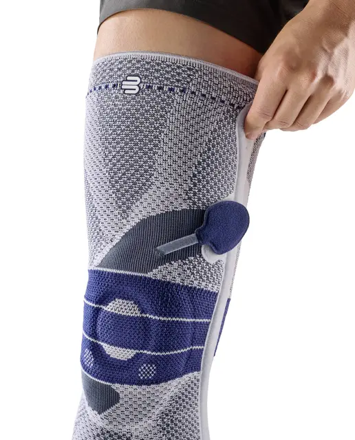 Bauerfeind GenuTrain P3 m/ Silikonbånd Titan Høyre Str. 1 