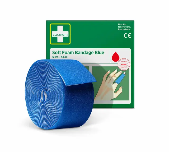 Cederroth Soft Foam Bandage Blue 6 cm x 4,5 m 