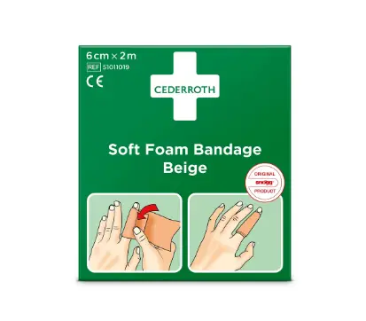 Cederroth Soft Foam Bandage Beige 6 cm x 2 m 