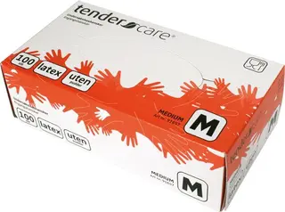 Tendercare Engangshanske Lateks 100 stk per pakke