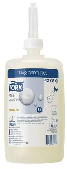 Tork Såpe Mild Flytende S1 1 Liter Kartong 6 x 1 Liter 