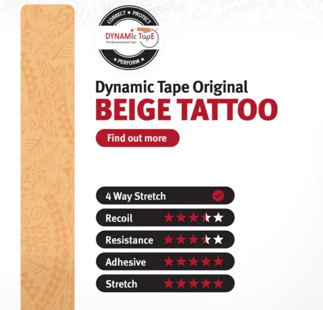 Dynamic Tape 7,5 cm x 5 m Beige/Beige 7,5 cm x 5 m 