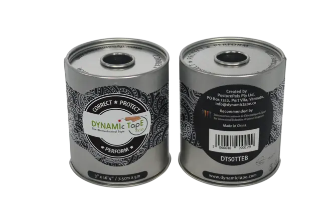 Dynamic Tape ECO 5 cm grey/black tatoo 5 cm x 5 m 