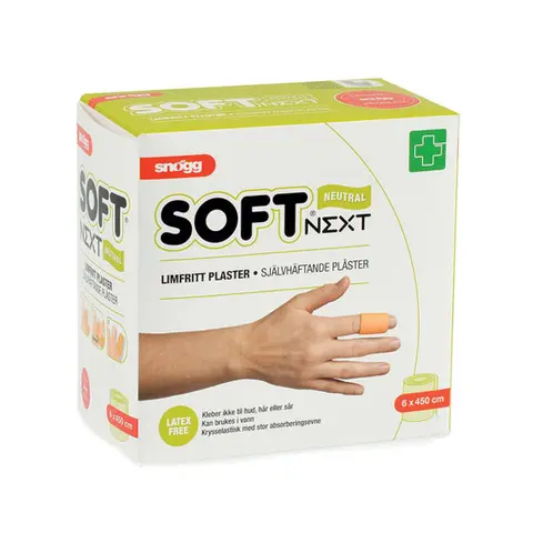 Sn&#248;gg Soft NEXT 6 cm x 4,5 m Beige Limfritt plaster - Lateksfri