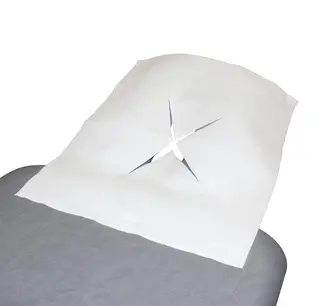 AlfaCare Hodepapir 32x40 cm m/ Kryss Hvit - 250 stk.