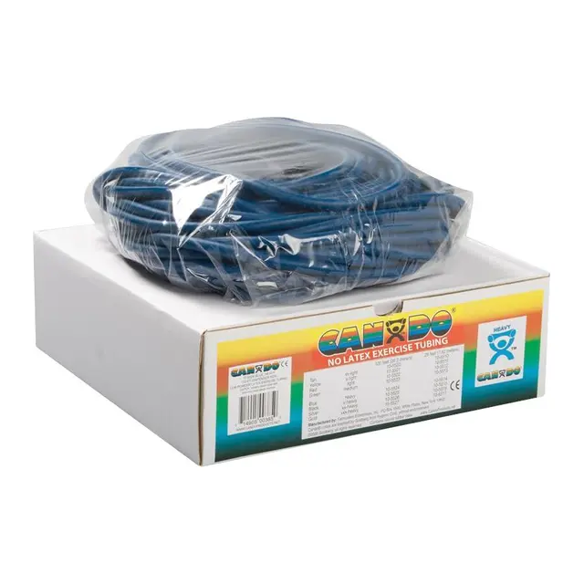 Cando Low Powder Exercise Tubing Rolls 100' Blue - heavy 