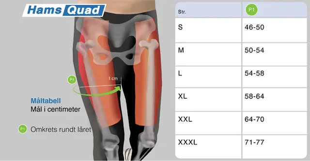 Colibri Hams Quad Herre Lang Sort  XL 