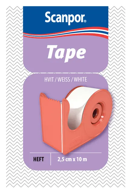 Scanpor Tape Hvit 2,5 cm x 10 m 